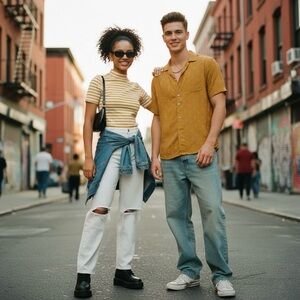 Albion Short Sleeve Mock Neck Striped Yellow Crop Top XL